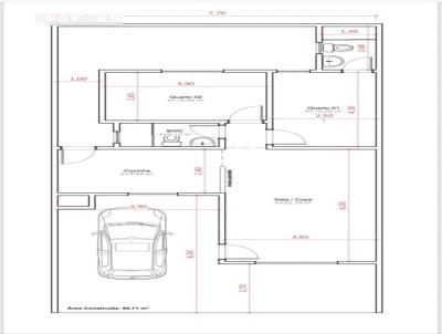 Casa para Venda, em Guarapuava, bairro Boqueir�o, 2 dormit�rios, 2 banheiros, 1 su�te, 1 vaga