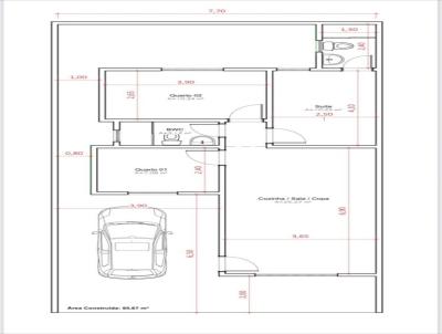 Casa para Venda, em Guarapuava, bairro Boqueir�o, 2 dormit�rios, 2 banheiros, 1 su�te, 2 vagas